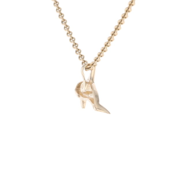 Gold Quartz Necklace Orca Killer Whale Inlaid Sea Life Pendant