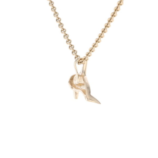 Gold Quartz Necklace Orca Killer Whale Inlaid Sea Life Pendant