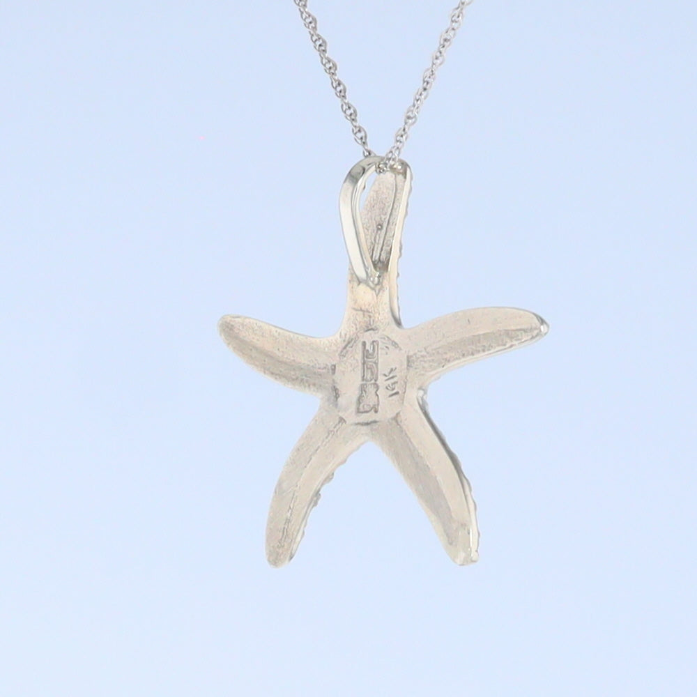 Opal Pendant Inlaid Realistic Star Fish Sea Life Design