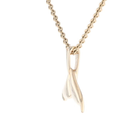 Whale Tail Necklaces Natural Gold Quartz and Nuggets Inlaid Pendant