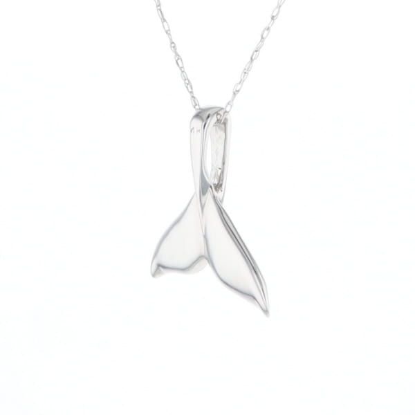Whale Tail Pendant 14Kt Gold High Polish Realistically Designed