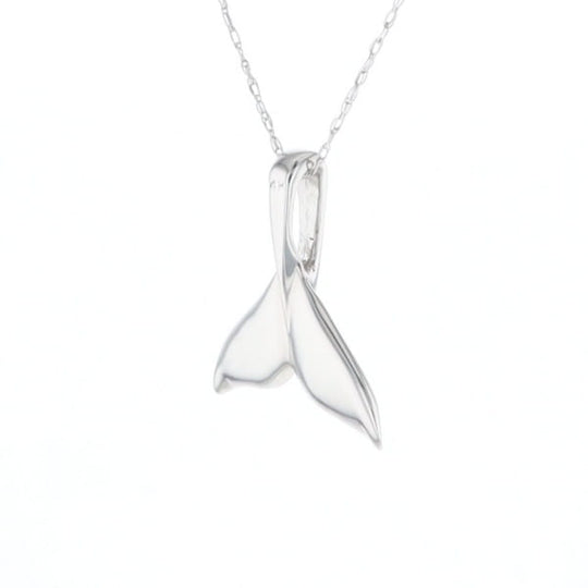 Whale Tail Pendant 14Kt Gold High Polish Realistically Designed
