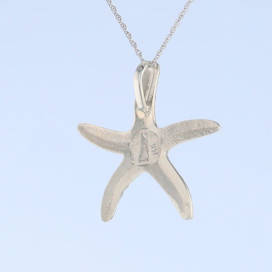 Opal Pendant Inlaid Realistic Star Fish Sea Life Design