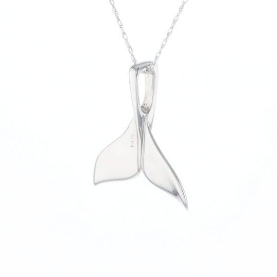 Whale Tail Pendant 14Kt Gold High Polish Realistically Designed
