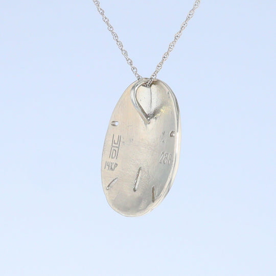 Opal Pendant Inlaid Realistic Sand Dollar Sea Life Design
