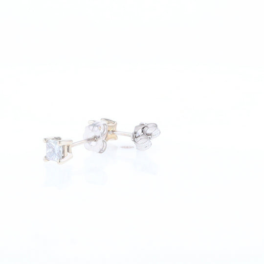 0.43ctw Princess Cut Diamond Stud Earrings