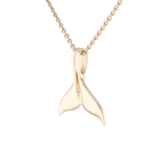 Whale Tail Necklaces Natural Gold Quartz and Nuggets Inlaid Pendant