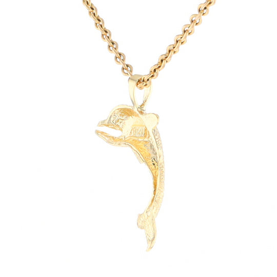 Textured Dolphin Pendant
