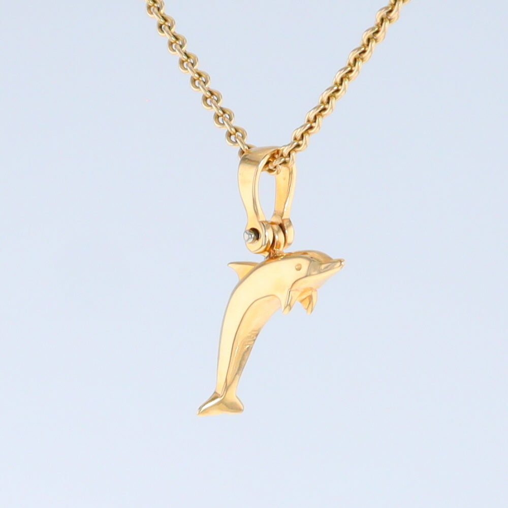 Opal Pendant Inlaid Realistic Dolphin Sea Life Design