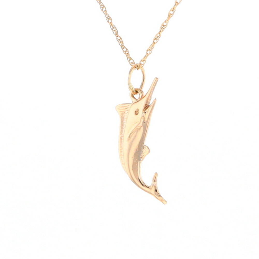 Yellow Gold Sailfish Pendant