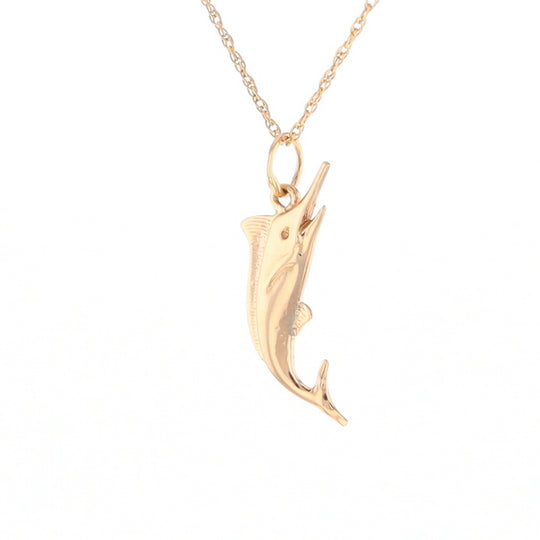 Yellow Gold Sailfish Pendant