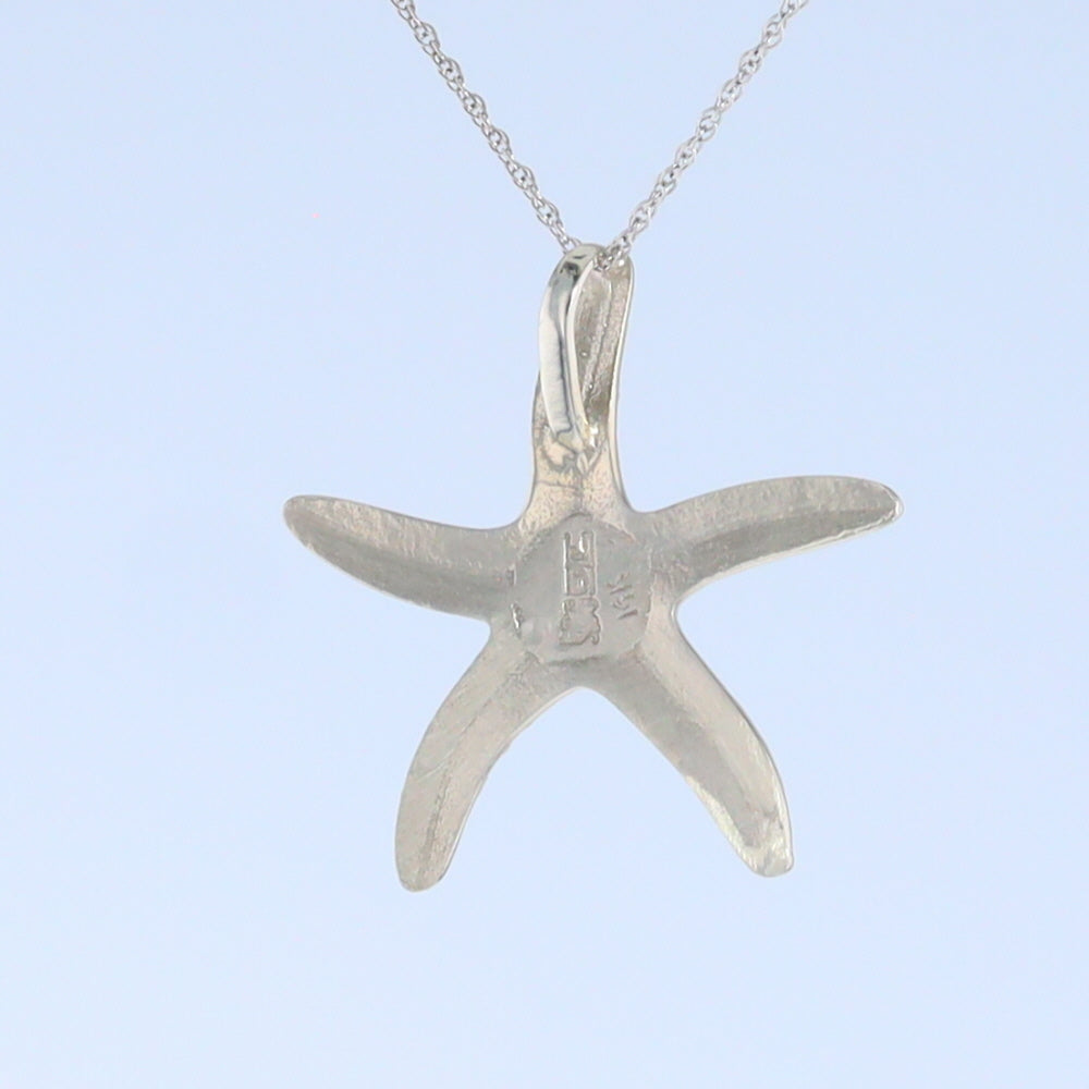 Opal Pendant Inlaid Realistic Star Fish Sea Life Design