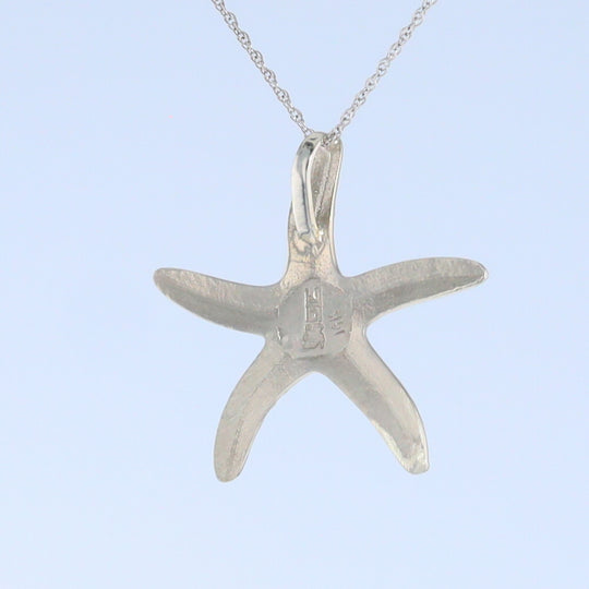 Opal Pendant Inlaid Realistic Star Fish Sea Life Design