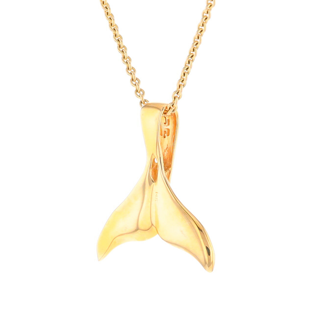 Whale Tail Necklaces Natural Nuggets Inlaid Sea Life Pendant