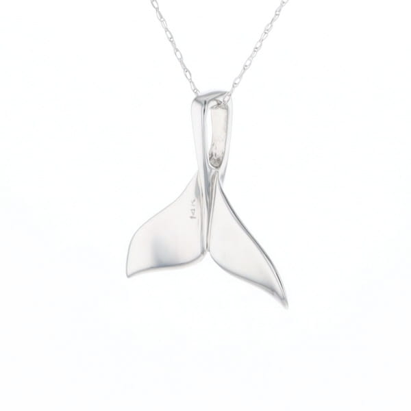 Whale Tail Pendant 14Kt Gold High Polish Realistically Designed