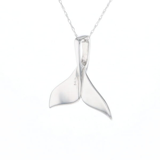 Whale Tail Pendant 14Kt Gold High Polish Realistically Designed