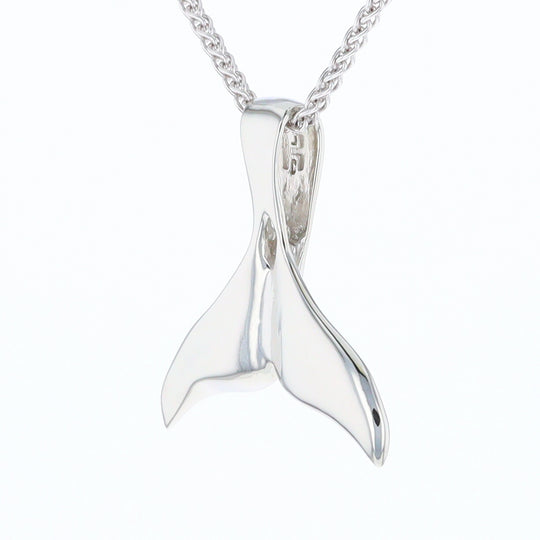 White Gold Whale Tail Pendant Natural Nuggets Inlaid Sea Life Pendant