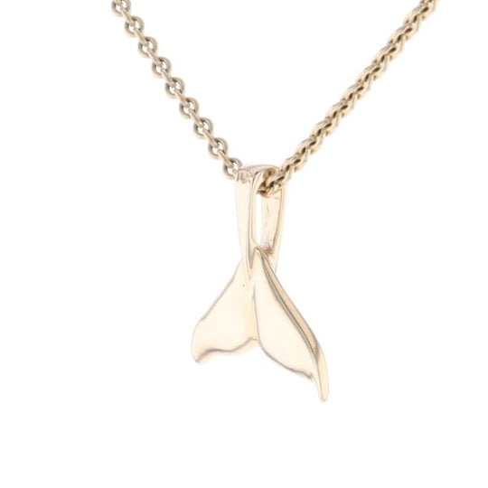 Whale Tail Necklaces Natural Gold Quartz and Nuggets Inlaid Pendant