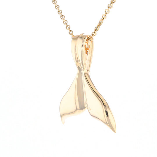 Whale Tail Necklaces Natural Gold Quartz and Nuggets Inlaid Pendant (G1)
