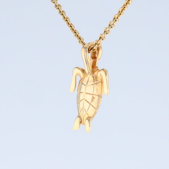 Opal Pendant Inlaid Realistic Design Sea Turtle