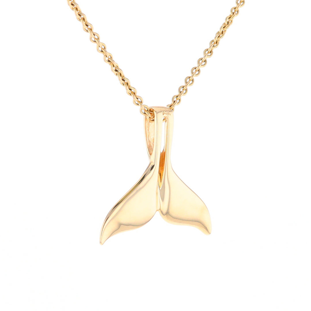 Whale Tail Necklaces Natural Gold Quartz and Nuggets Inlaid Pendant