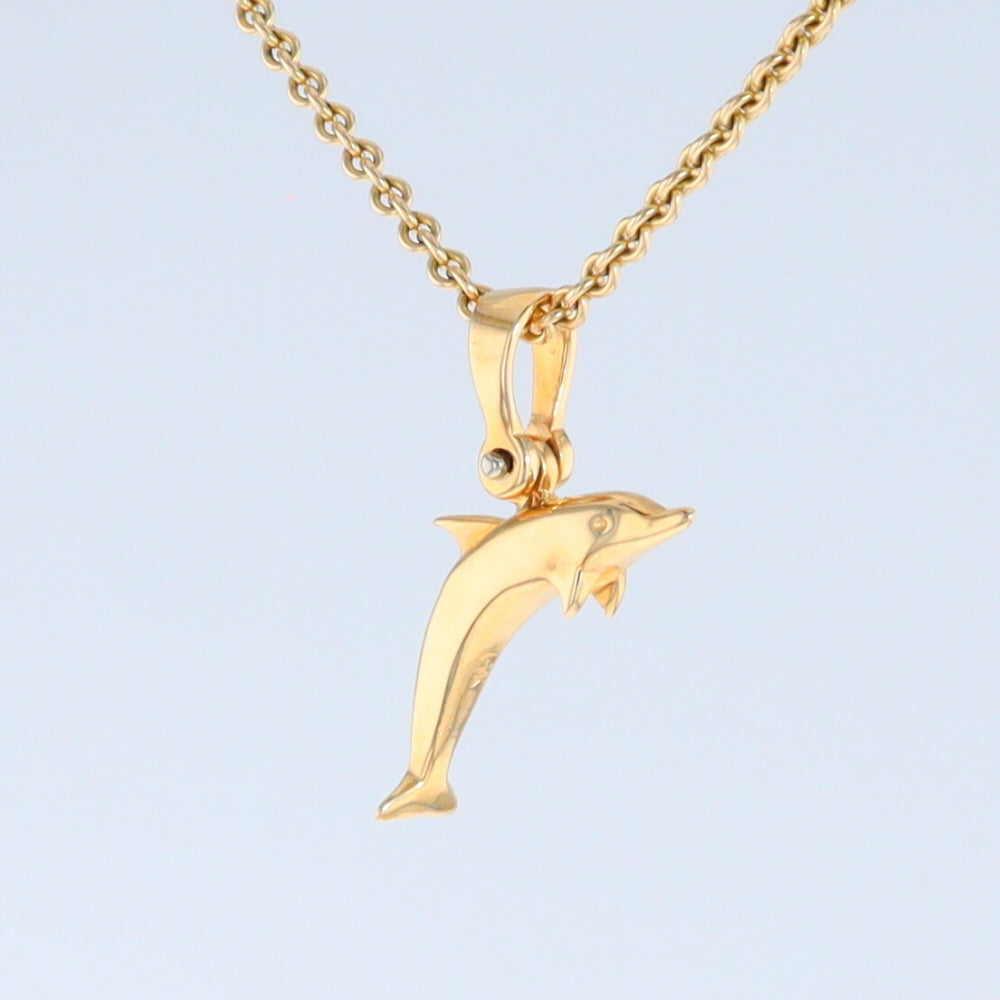 Opal Pendant Inlaid Realistic Dolphin Sea Life Design