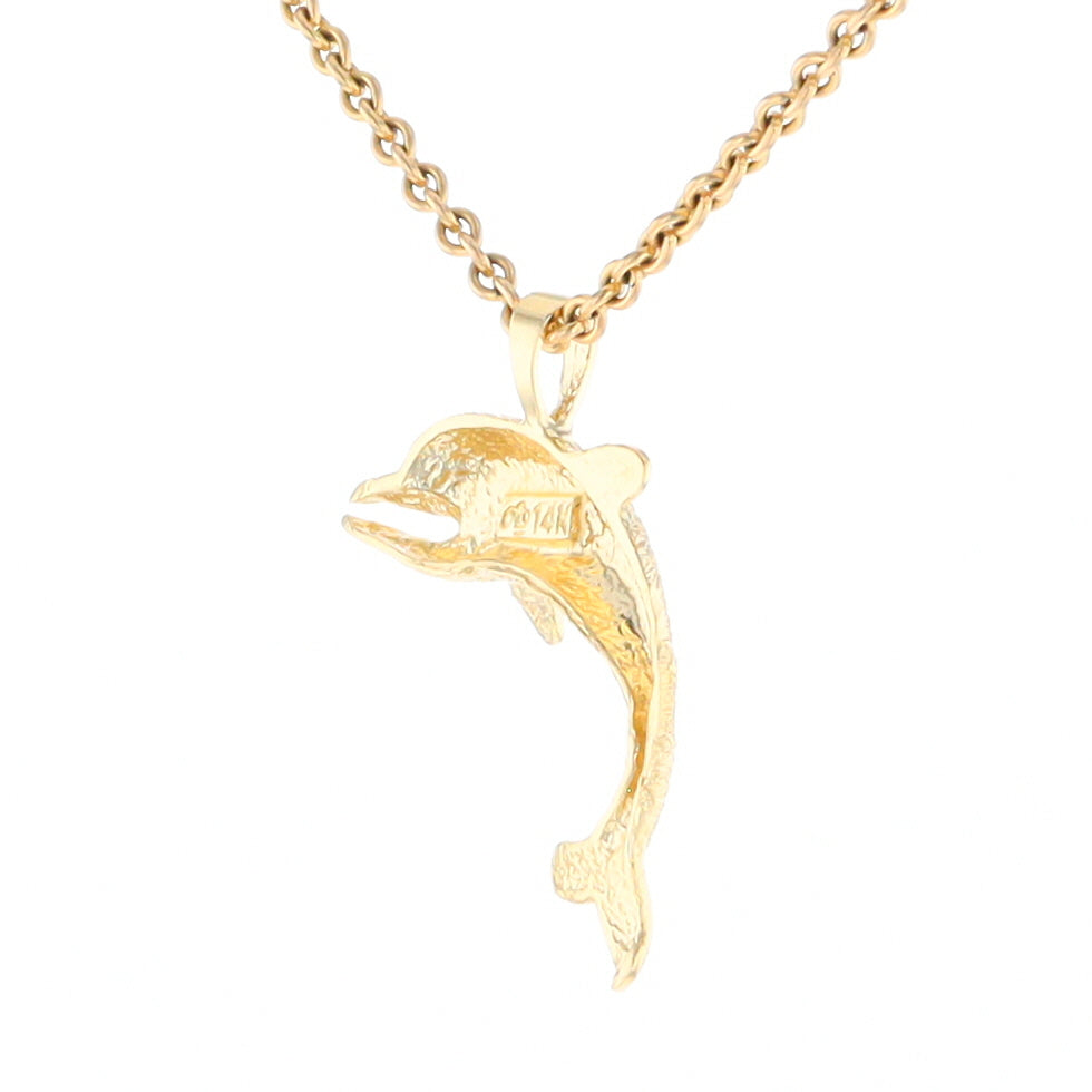 Textured Dolphin Pendant