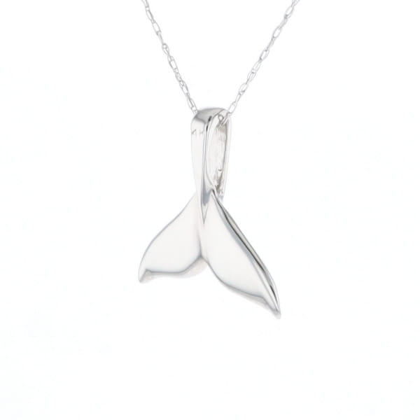Whale Tail Pendant 14Kt Gold High Polish Realistically Designed