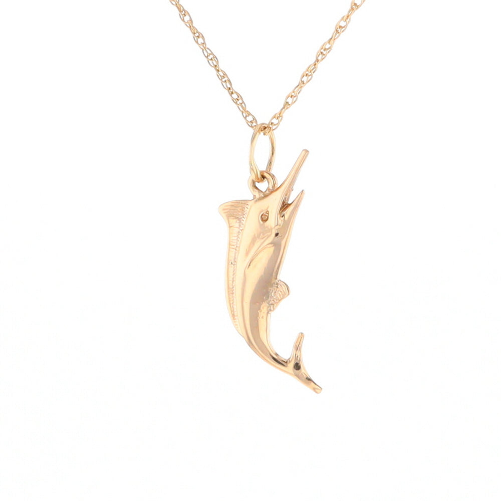 Yellow Gold Sailfish Pendant