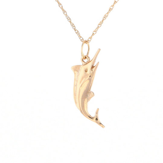 Yellow Gold Sailfish Pendant