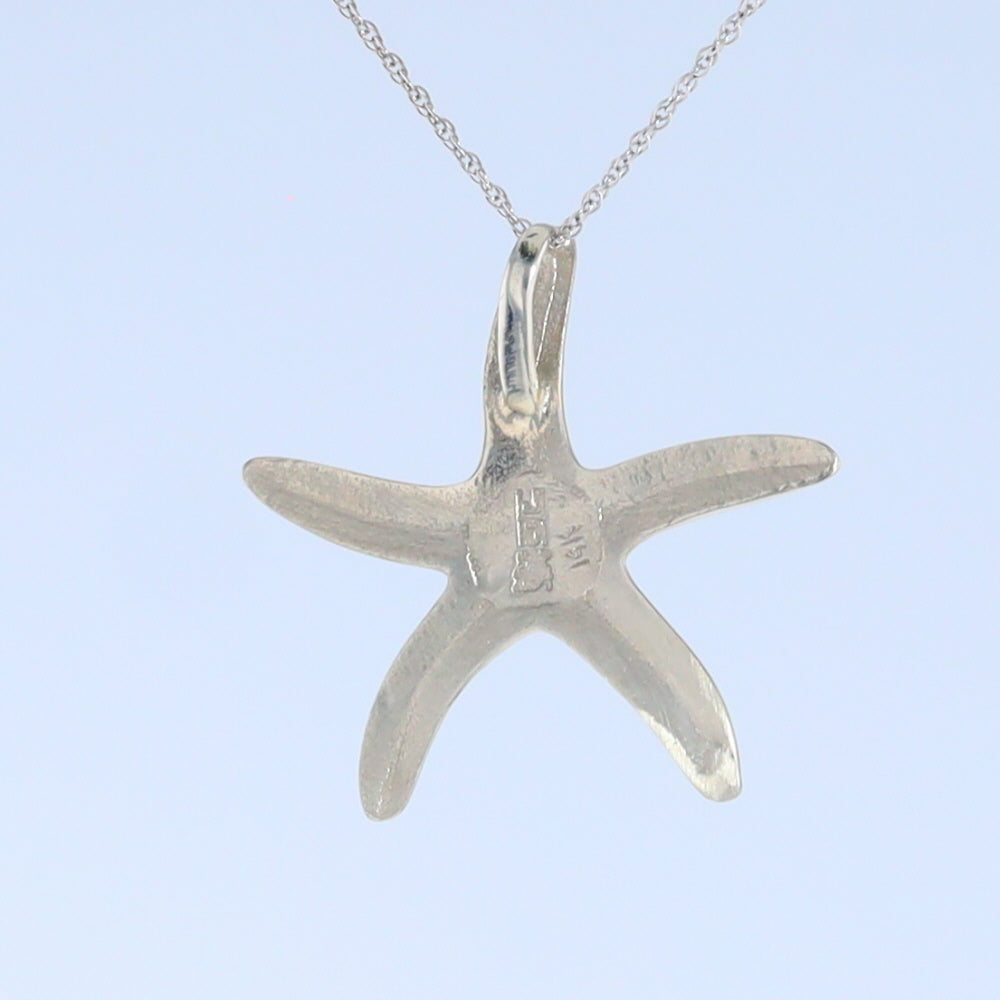 Opal Pendant Inlaid Realistic Star Fish Sea Life Design