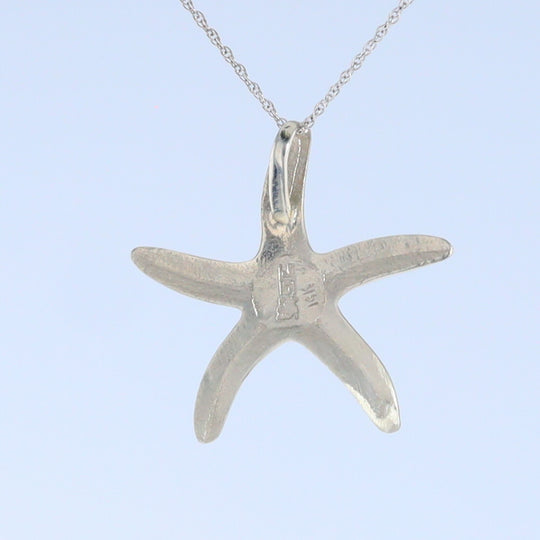 Opal Pendant Inlaid Realistic Star Fish Sea Life Design