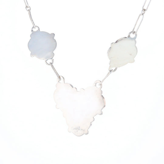 Native Mother of Pearl and Turquoise Flower Necklace