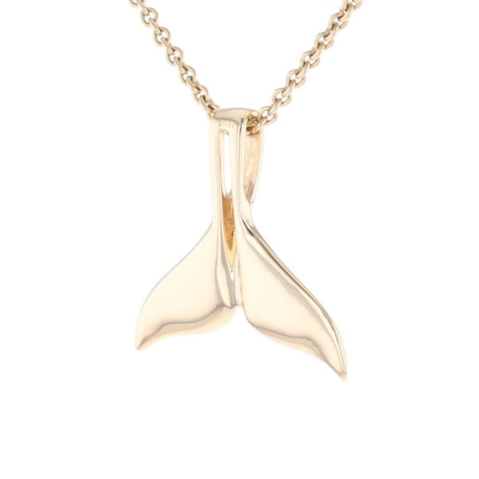 Whale Tail Natural Nuggets Double Inlaid Sea Life Pendant