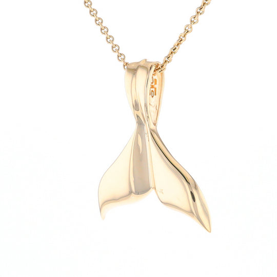 Whale Tail Necklaces Natural Gold Quartz and Nuggets Inlaid Pendant (G1)