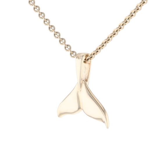 Whale Tail Necklaces Natural Gold Quartz and Nuggets Inlaid Pendant