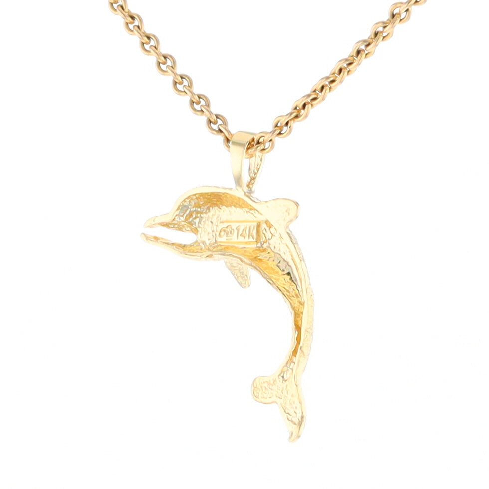 Textured Dolphin Pendant