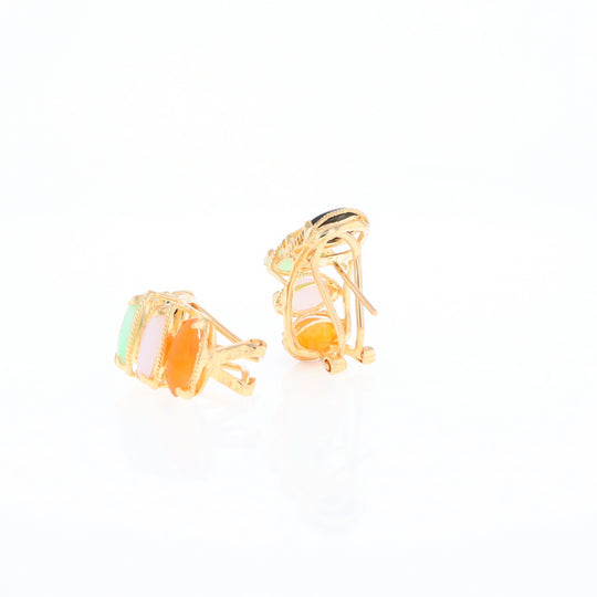 Multi-Color 5-Stone Earrings