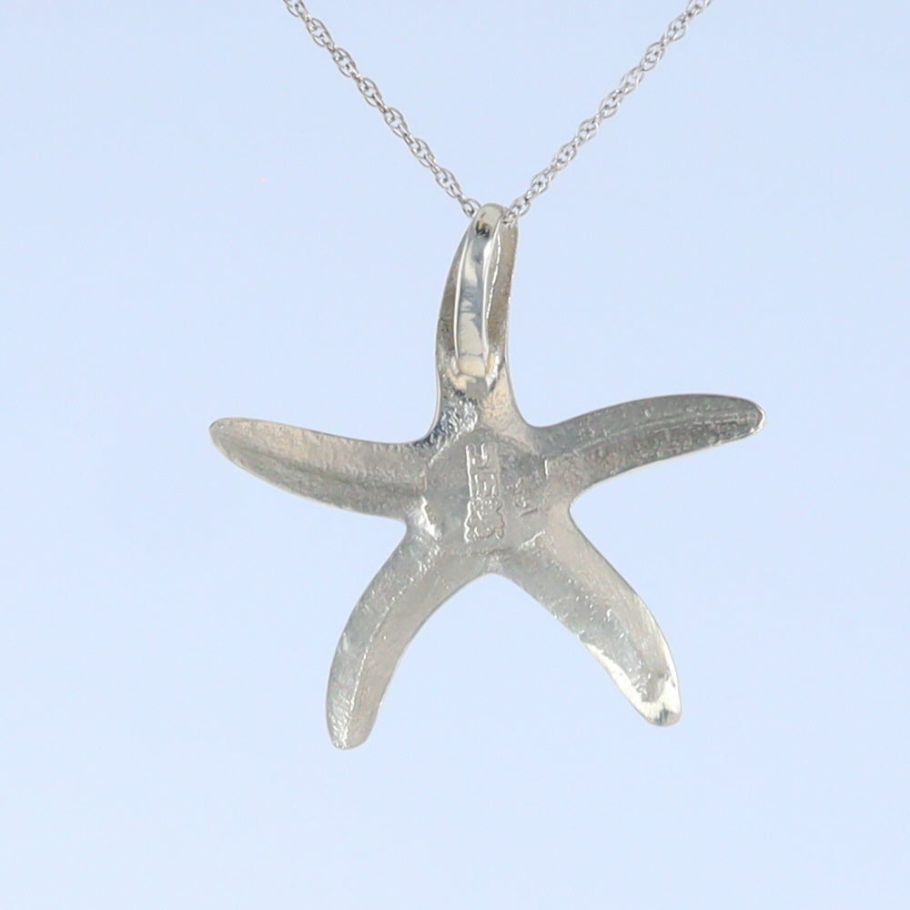 Opal Pendant Inlaid Realistic Star Fish Sea Life Design