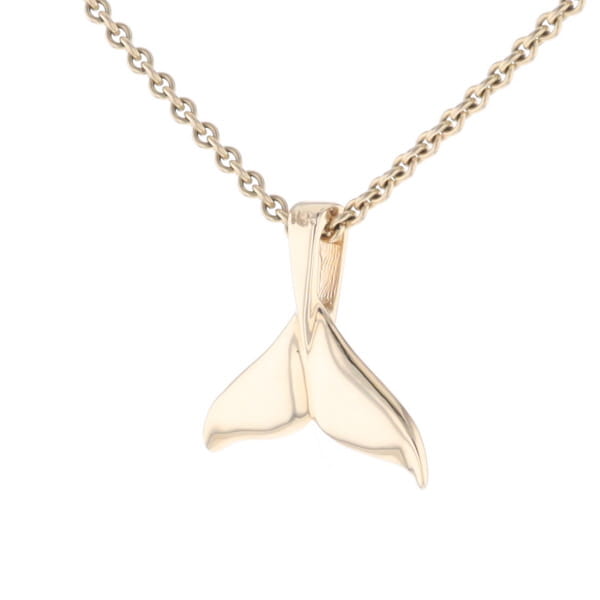 Whale Tail Necklaces Natural Gold Quartz and Nuggets Inlaid Pendant