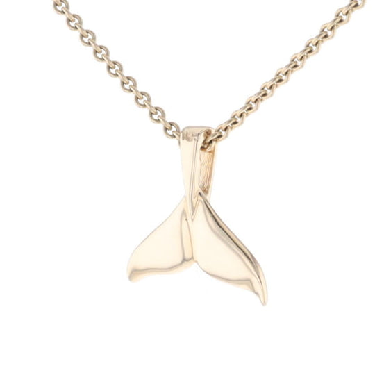 Whale Tail Necklaces Natural Gold Quartz and Nuggets Inlaid Pendant