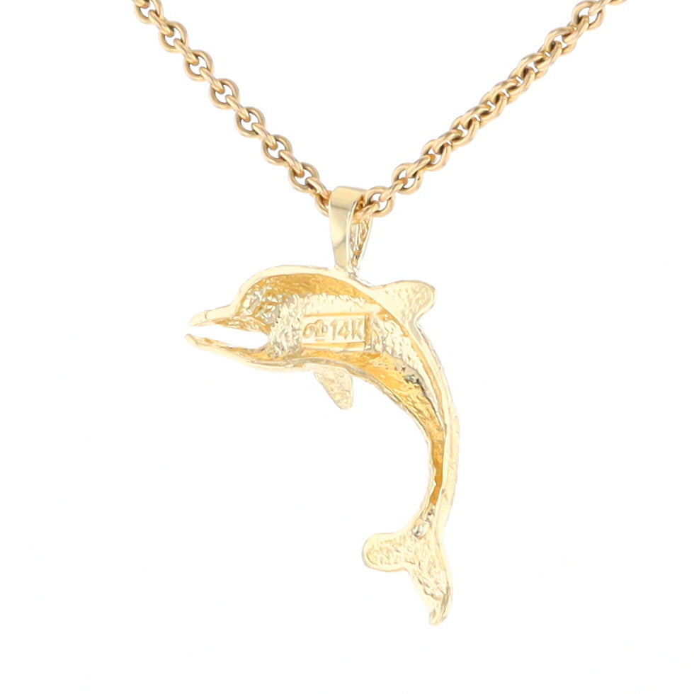 Textured Dolphin Pendant