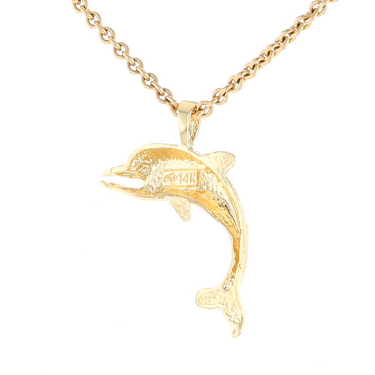 Textured Dolphin Pendant