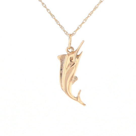 Yellow Gold Sailfish Pendant