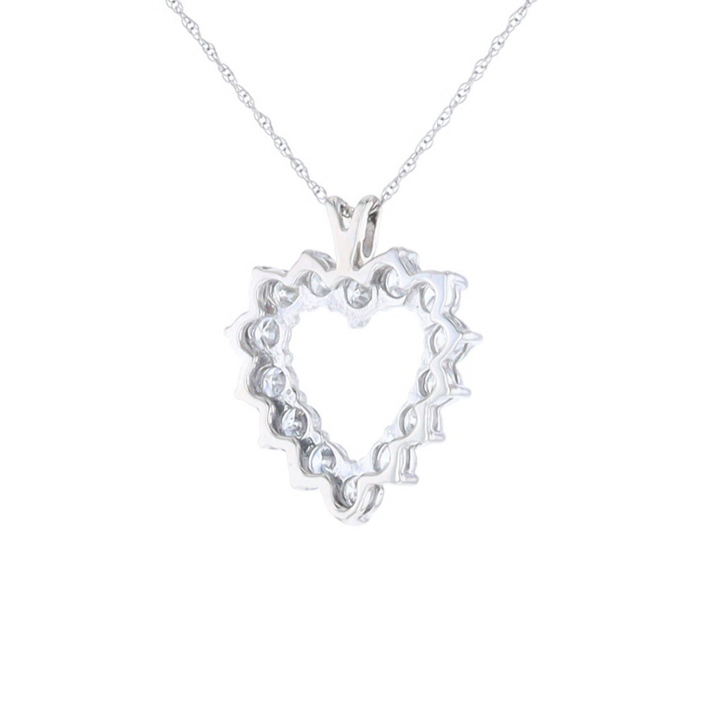 Open Heart Diamond Pendant