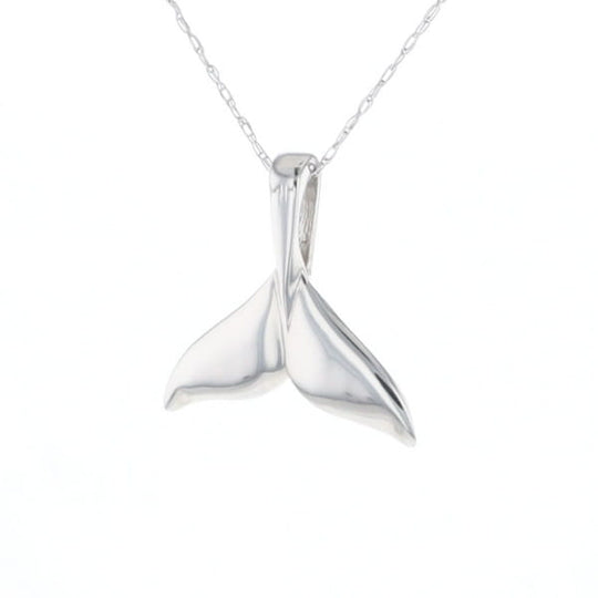 Whale Tail Pendant 14Kt Gold High Polish Realistically Designed