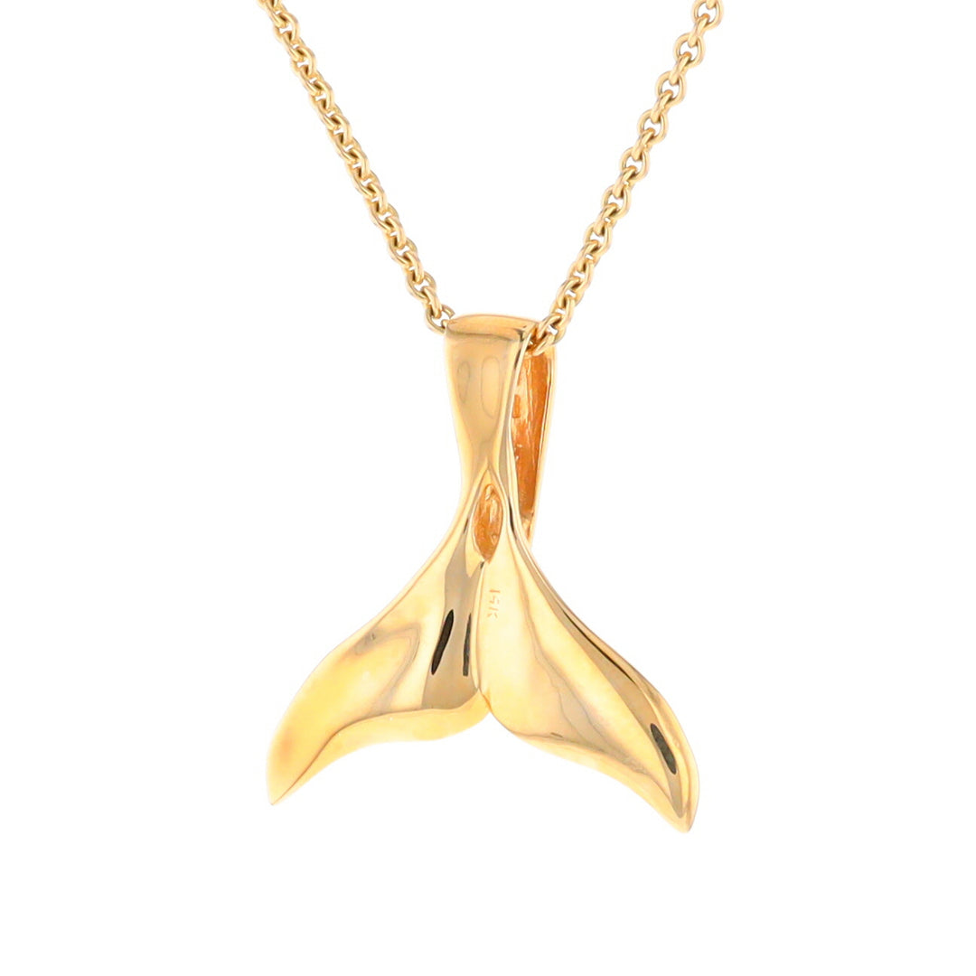 Whale Tail Necklaces Natural Nuggets Inlaid Sea Life Pendant