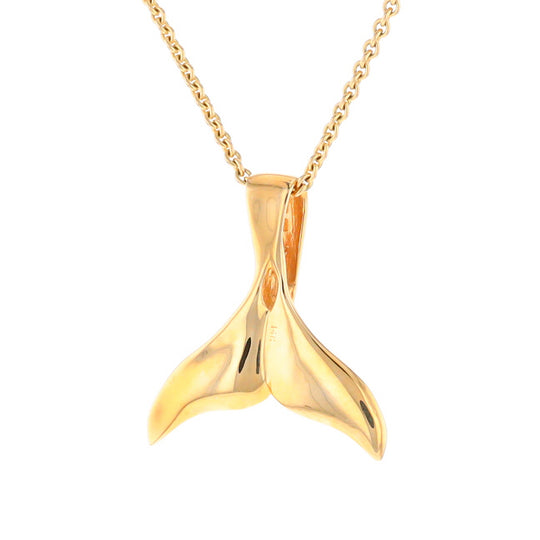 Whale Tail Necklaces Natural Nuggets Inlaid Sea Life Pendant