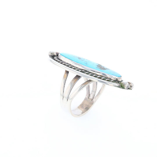Long Oval Turquoise Ring