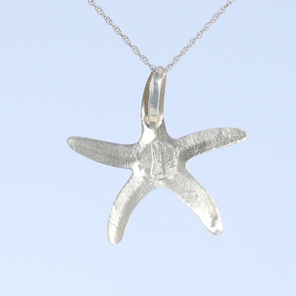 Opal Pendant Inlaid Realistic Star Fish Sea Life Design